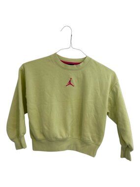 Air Jordan Girls Kids 8-10YR Sweatshirt Yellow Hot Pink